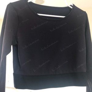 Lululemon Wunder Train Cropped Long Sleeve *Special Edition Size 6 Black